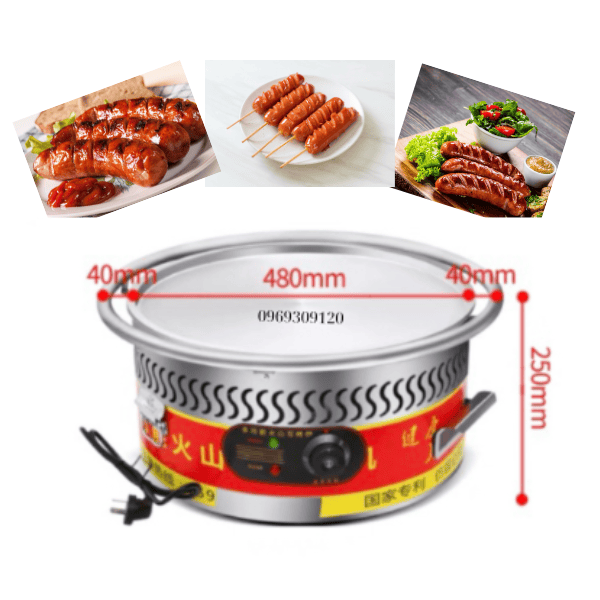 Máy Nướng Đá Lạp Xưởng Dùng Điện CA48 - Ảnh 2
