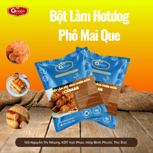 Bột làm hotdog phô mai que Canaan