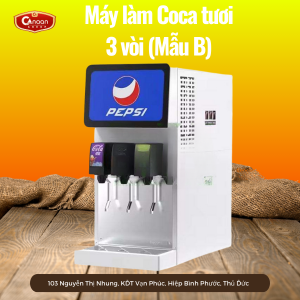 Máy Làm Coca Tươi 3 Vòi (mẫu B)